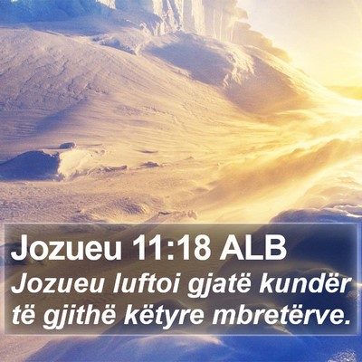 Jozueu 11:18 ALB Bible Verse Image