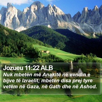 Jozueu 11:22 ALB Bible Verse Image