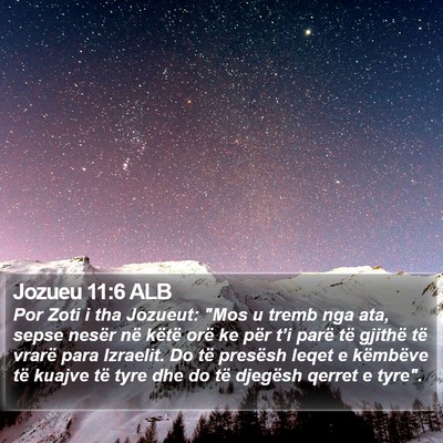 Jozueu 11:6 ALB Bible Verse Image