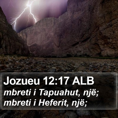 Jozueu 12:17 ALB Bible Verse Image