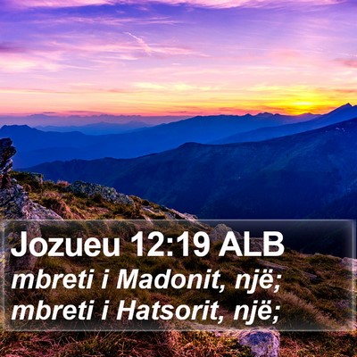 Jozueu 12:19 ALB Bible Verse Image