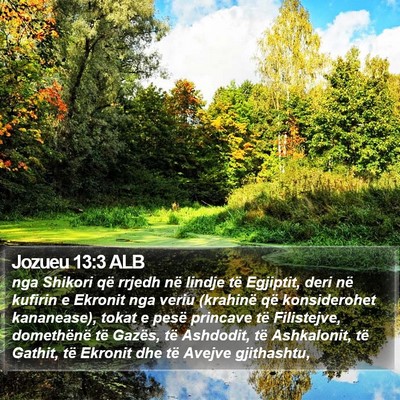 Jozueu 13:3 ALB Bible Verse Image
