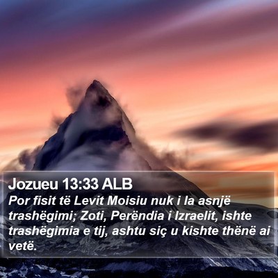 Jozueu 13:33 ALB Bible Verse Image