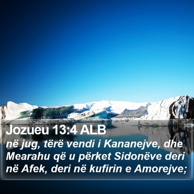 Jozueu 13:4 ALB Bible Verse Image