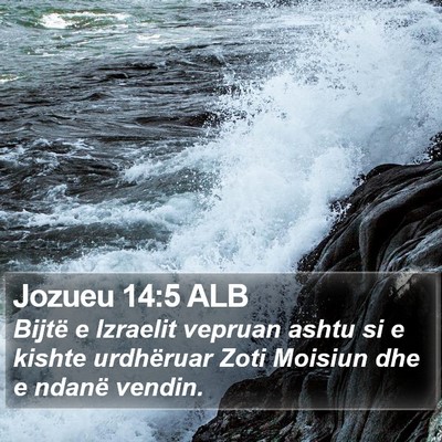 Jozueu 14:5 ALB Bible Verse Image