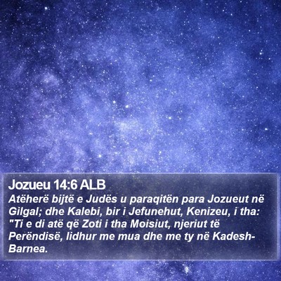 Jozueu 14:6 ALB Bible Verse Image