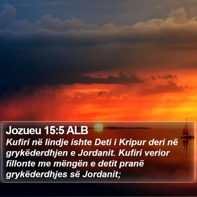 Jozueu 15:5 ALB Bible Verse Image
