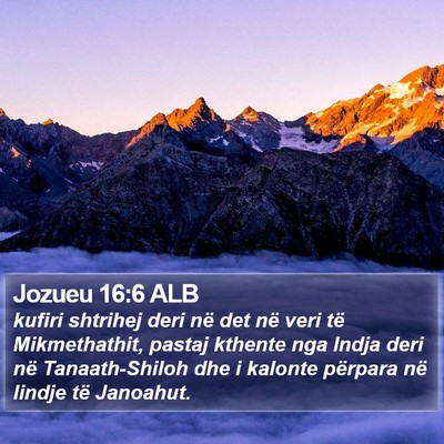 Jozueu 16:6 ALB Bible Verse Image