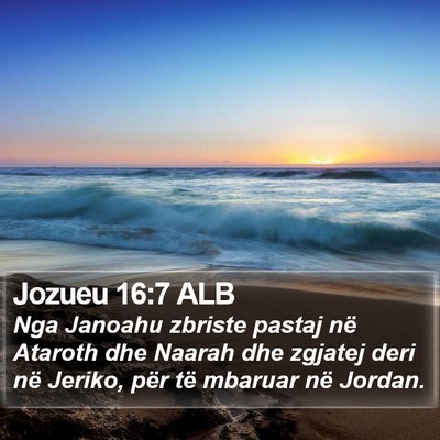 Jozueu 16:7 ALB Bible Verse Image