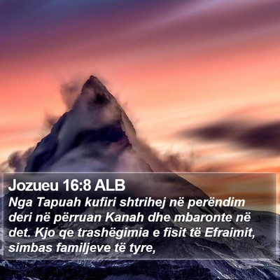 Jozueu 16:8 ALB Bible Verse Image