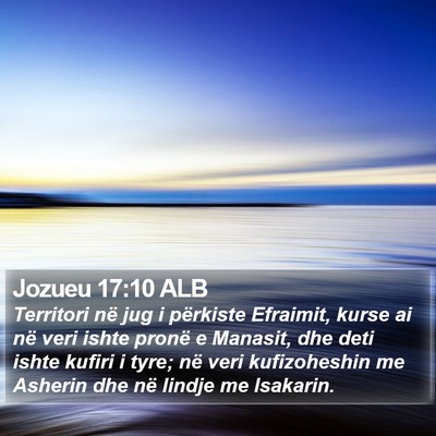 Jozueu 17:10 ALB Bible Verse Image