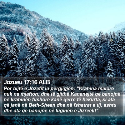 Jozueu 17:16 ALB Bible Verse Image