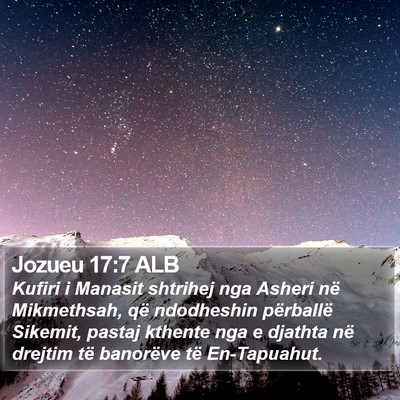 Jozueu 17:7 ALB Bible Verse Image
