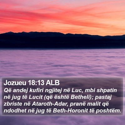Jozueu 18:13 ALB Bible Verse Image