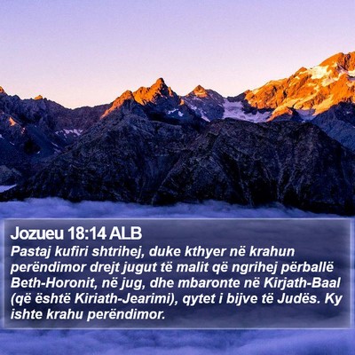 Jozueu 18:14 ALB Bible Verse Image
