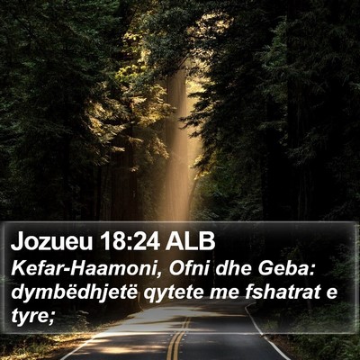 Jozueu 18:24 ALB Bible Verse Image