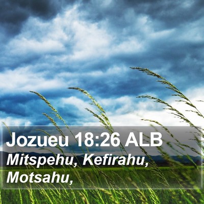 Jozueu 18:26 ALB Bible Verse Image