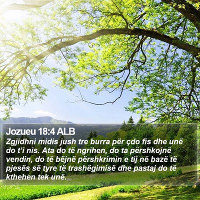 Jozueu 18:4 ALB Bible Verse Image