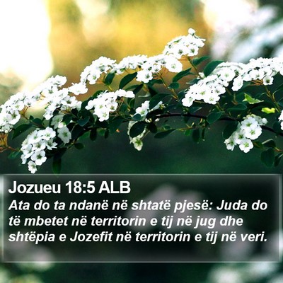 Jozueu 18:5 ALB Bible Verse Image