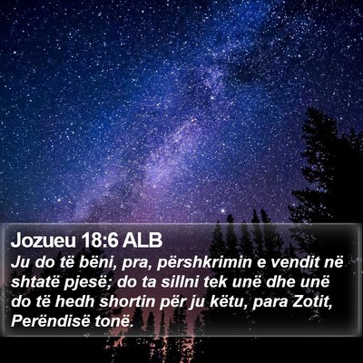Jozueu 18:6 ALB Bible Verse Image