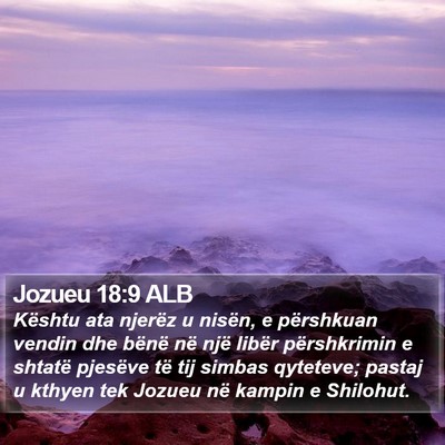Jozueu 18:9 ALB Bible Verse Image