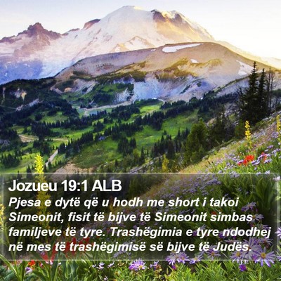 Jozueu 19:1 ALB Bible Verse Image