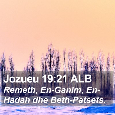 Jozueu 19:21 ALB Bible Verse Image