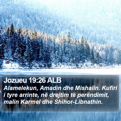 Jozueu 19:26 ALB Bible Verse Image