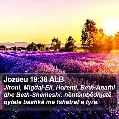 Jozueu 19:38 ALB Bible Verse Image