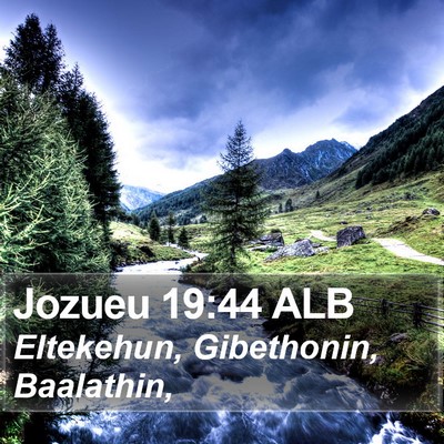 Jozueu 19:44 ALB Bible Verse Image
