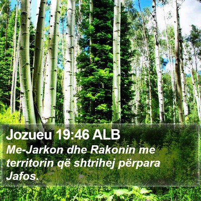 Jozueu 19:46 ALB Bible Verse Image