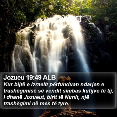 Jozueu 19:49 ALB Bible Verse Image