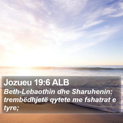 Jozueu 19:6 ALB Bible Verse Image
