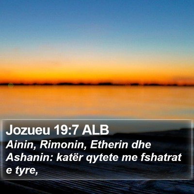 Jozueu 19:7 ALB Bible Verse Image