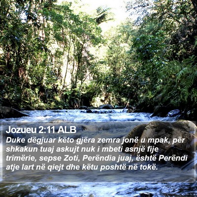 Jozueu 2:11 ALB Bible Verse Image