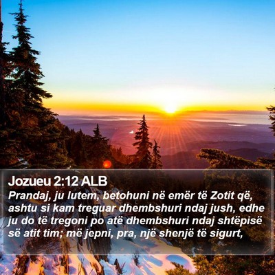 Jozueu 2:12 ALB Bible Verse Image