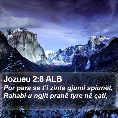 Jozueu 2:8 ALB Bible Verse Image