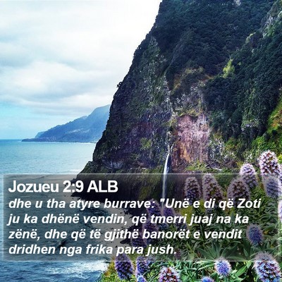 Jozueu 2:9 ALB Bible Verse Image