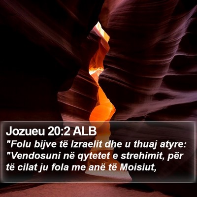 Jozueu 20:2 ALB Bible Verse Image