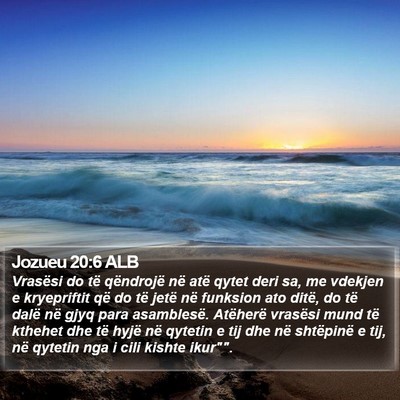 Jozueu 20:6 ALB Bible Verse Image