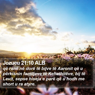 Jozueu 21:10 ALB Bible Verse Image