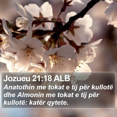 Jozueu 21:18 ALB Bible Verse Image