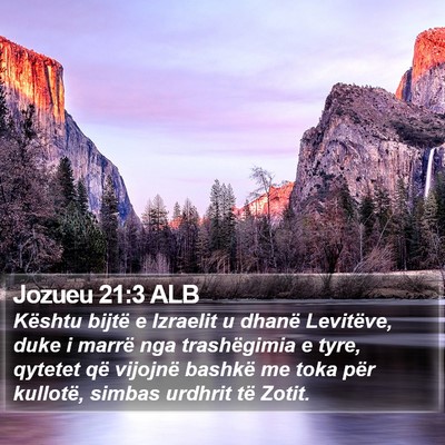 Jozueu 21:3 ALB Bible Verse Image