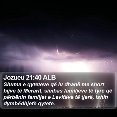Jozueu 21:40 ALB Bible Verse Image