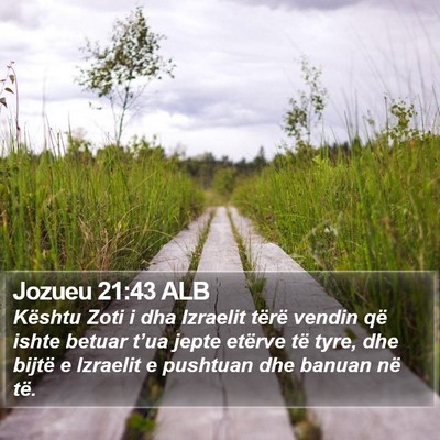 Jozueu 21:43 ALB Bible Verse Image