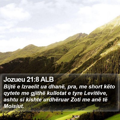 Jozueu 21:8 ALB Bible Verse Image