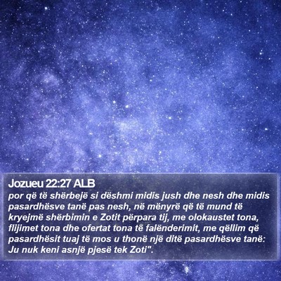 Jozueu 22:27 ALB Bible Verse Image