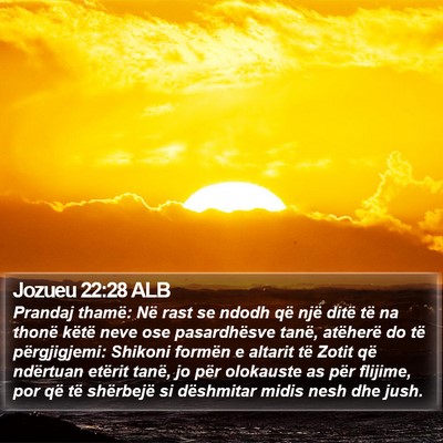 Jozueu 22:28 ALB Bible Verse Image