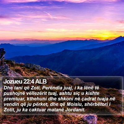 Jozueu 22:4 ALB Bible Verse Image