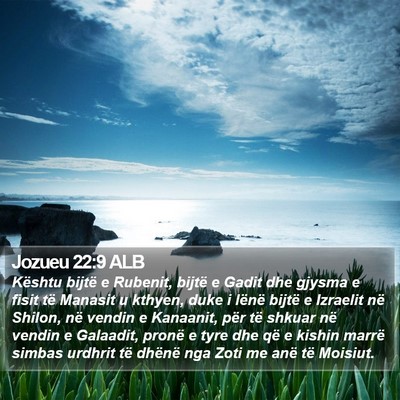 Jozueu 22:9 ALB Bible Verse Image